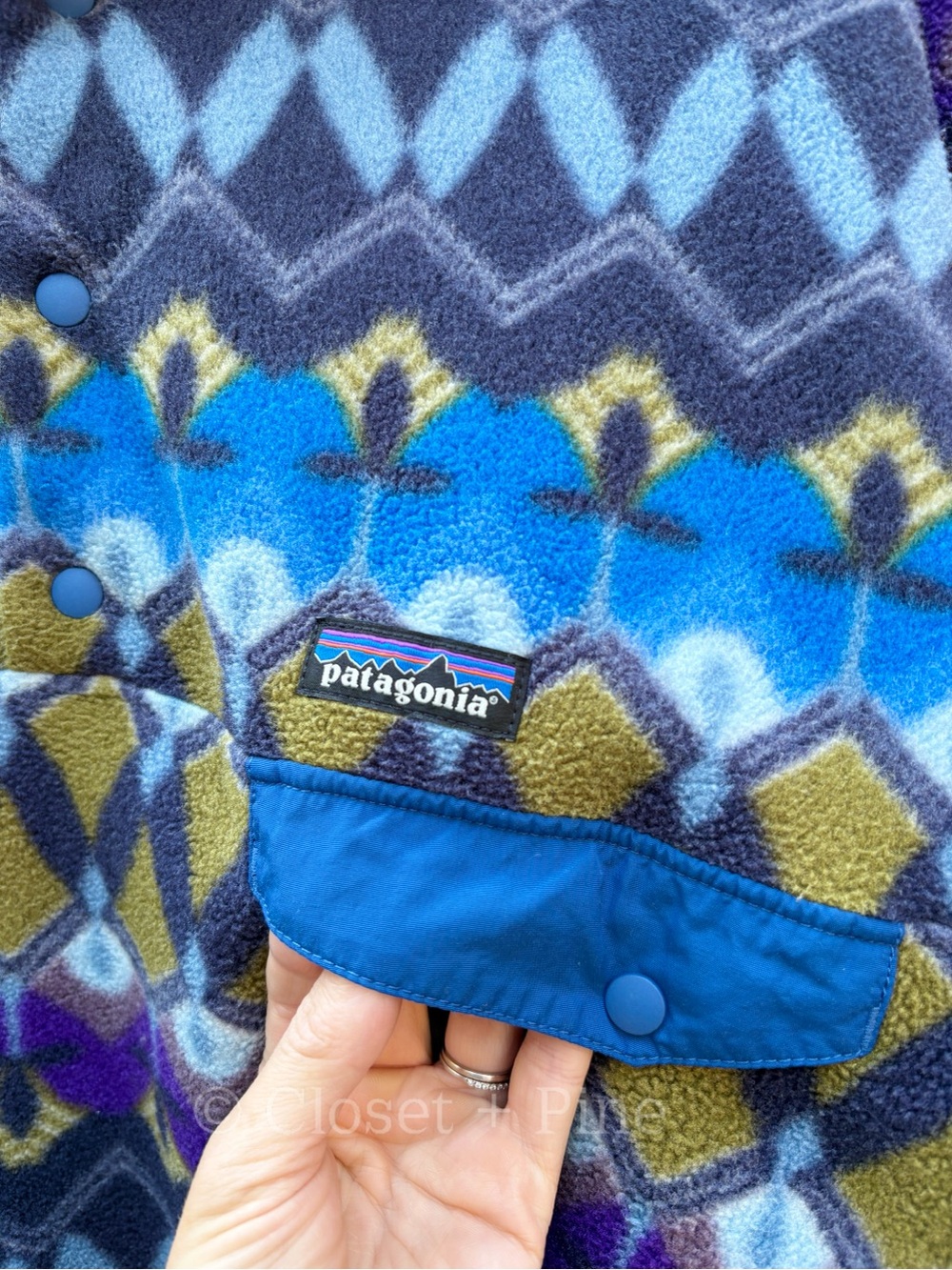 Patagonia Synchilla Snap-T Fleece Pullover Companions Big New Navy Blue Size XL - Picture 7 of 17
